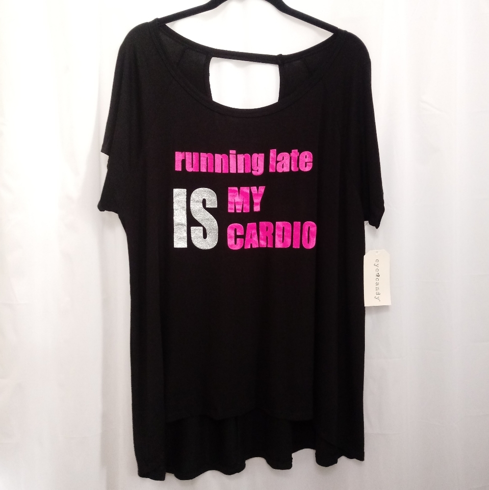 Eye Candy Hi - Lo Graphic Tee With Cutout Back - Picture 4 of 10